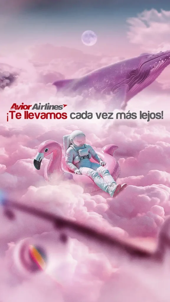 Publicidad_FotoManipulacion_Retoque_MattePaiting_Surrealista_AviorAirlines_Astronauta
