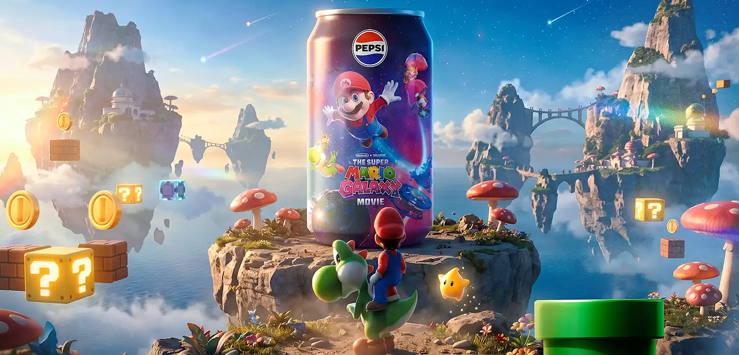 Publicidad-visual-El-mundo-de-Mario-Galaxy-con-Pepsi-Billboard-herewego-Jonathanpublicidad