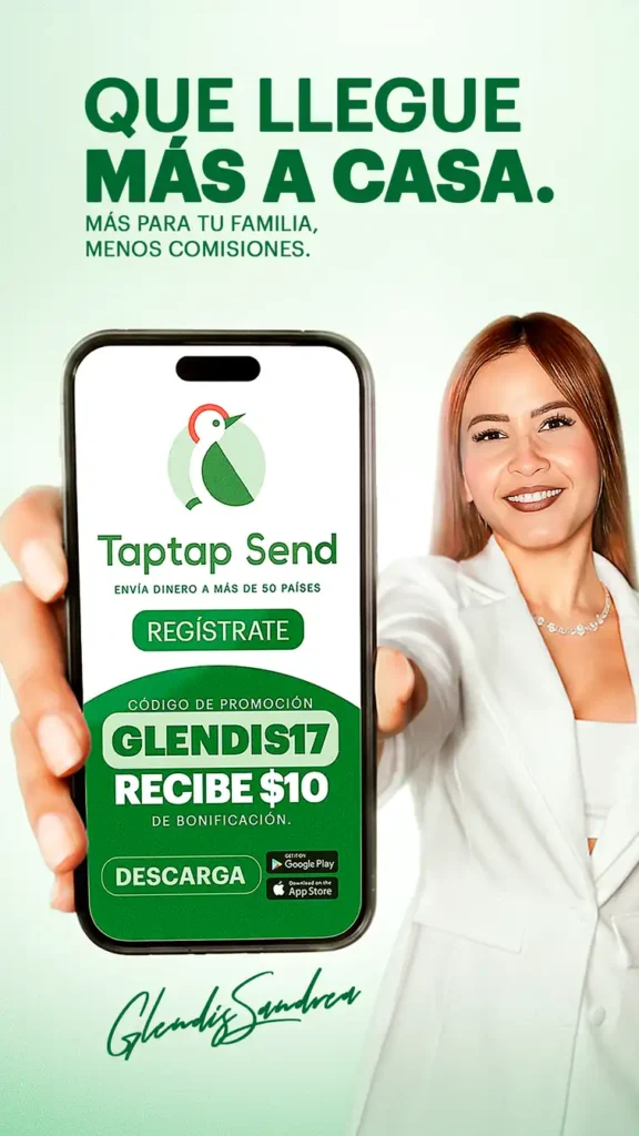 Publicidad-app-TapTapSend-campaña-con-Glendis-Sandrea-Envio-de-remesas-a-venezuela-Que-llegue-mas-a-casa-Stories