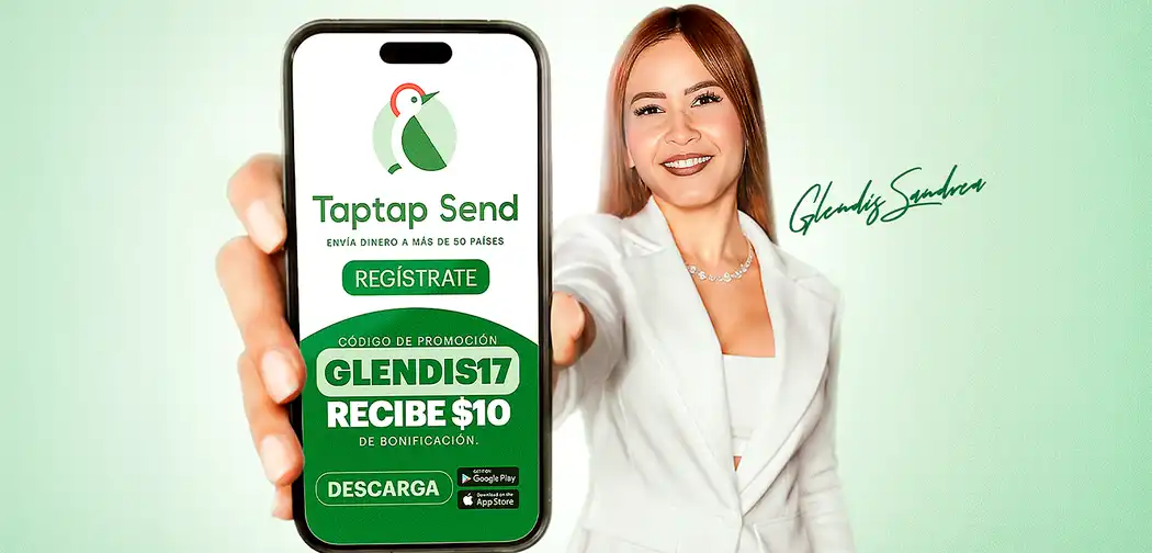 Publicidad-app-TapTapSend-campaña-con-Glendis-Sandrea-Envio-de-remesas-a-venezuela-Que-llegue-mas-a-casa