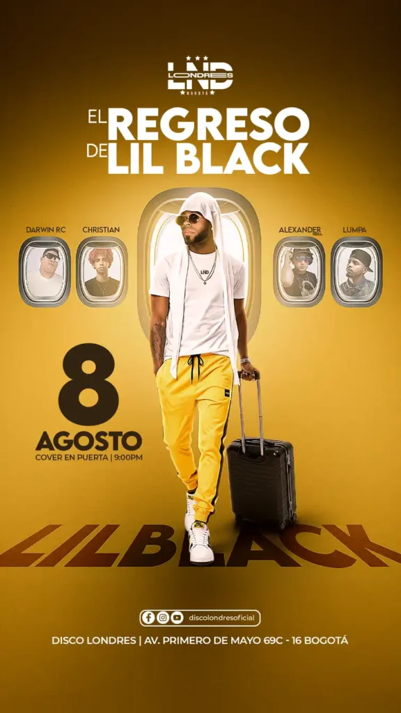 Publicidad-flyer-stories-para-eventos-el-regreso-de-lil-black-disco-londres-bogota