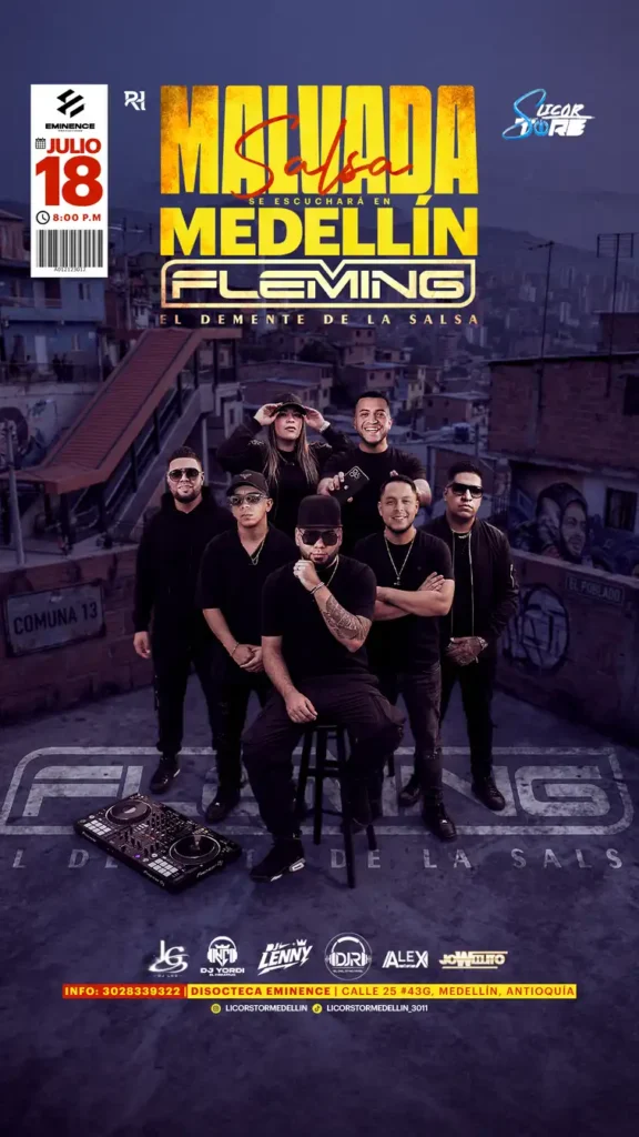 Publicidad-flyer-stories-para-eventos-malvada-salsa-medellin-fleming-licor-store