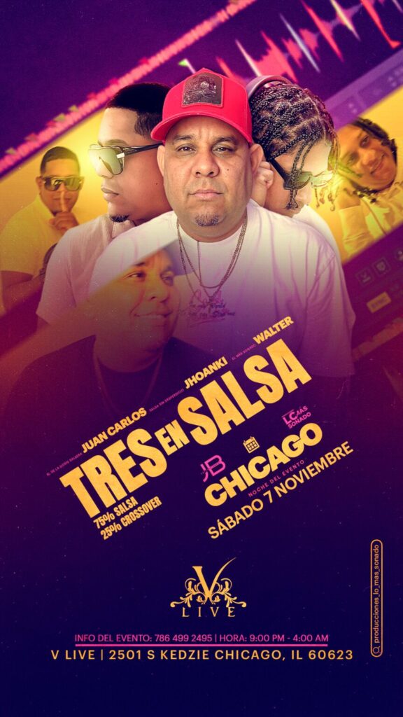 Publicidad-flyer-stories-para-eventos-tres-en-salsa-V-Live-Chicago